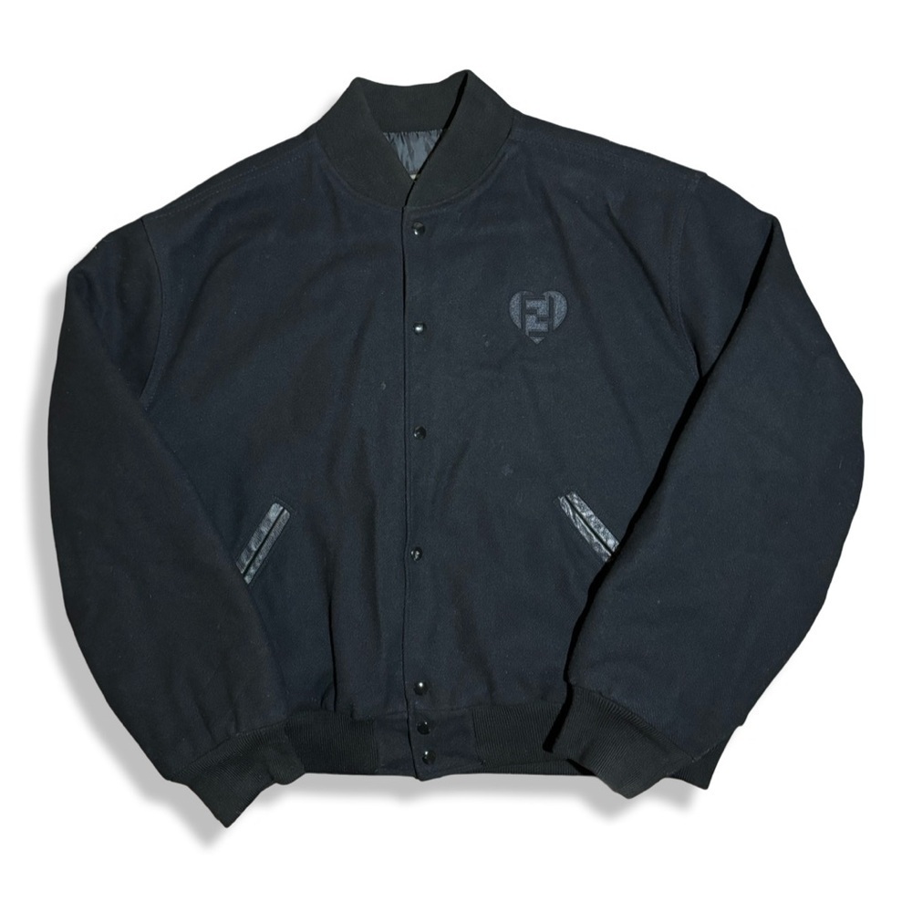 I Love My Fiends Embroidered Varsity Jacket